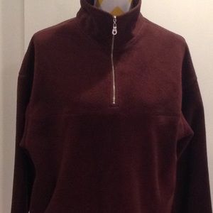 Dark brown fleece pullover